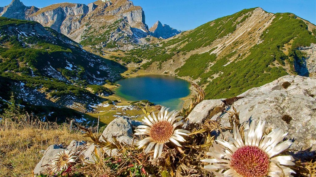 Sommer: Bergsee mit Panorama - Hotel****s Der Kirchenwirt, Reith/Alpbachtal/Tirol/Österreich